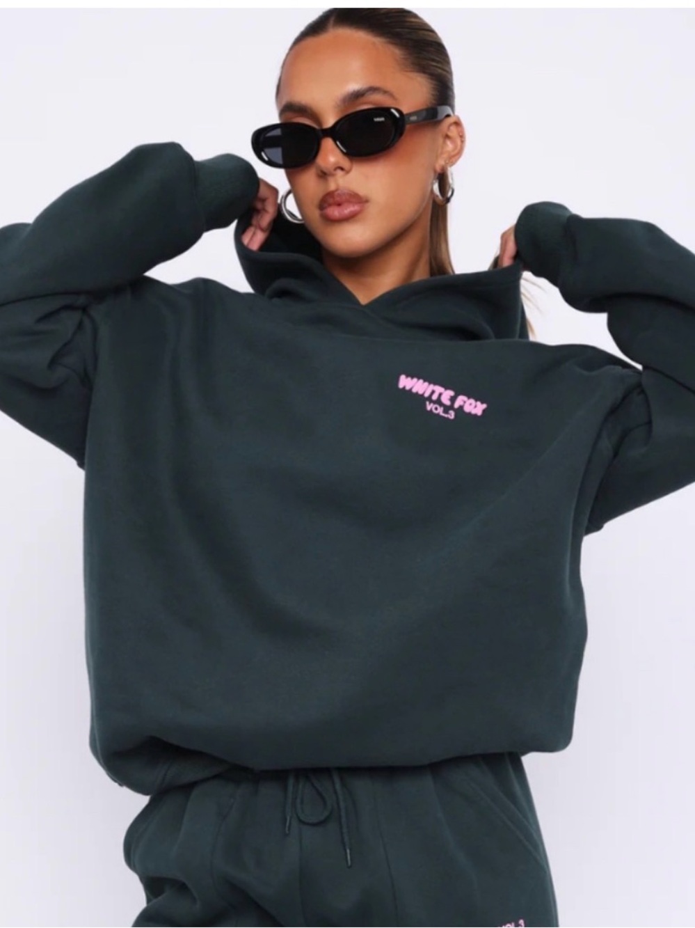 White Fox Offstage Hoodie Pine Sz 3XS/XXS NEW WITH TAGS